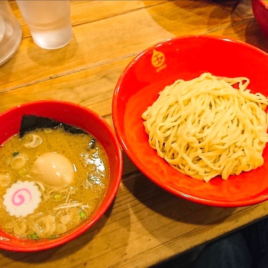 ユーザーが投稿した味玉豚鶏つけ麺の写真 - 実際訪問したユーザーが直接撮影して投稿した砂子ラーメン / つけ麺玉 赤備の写真