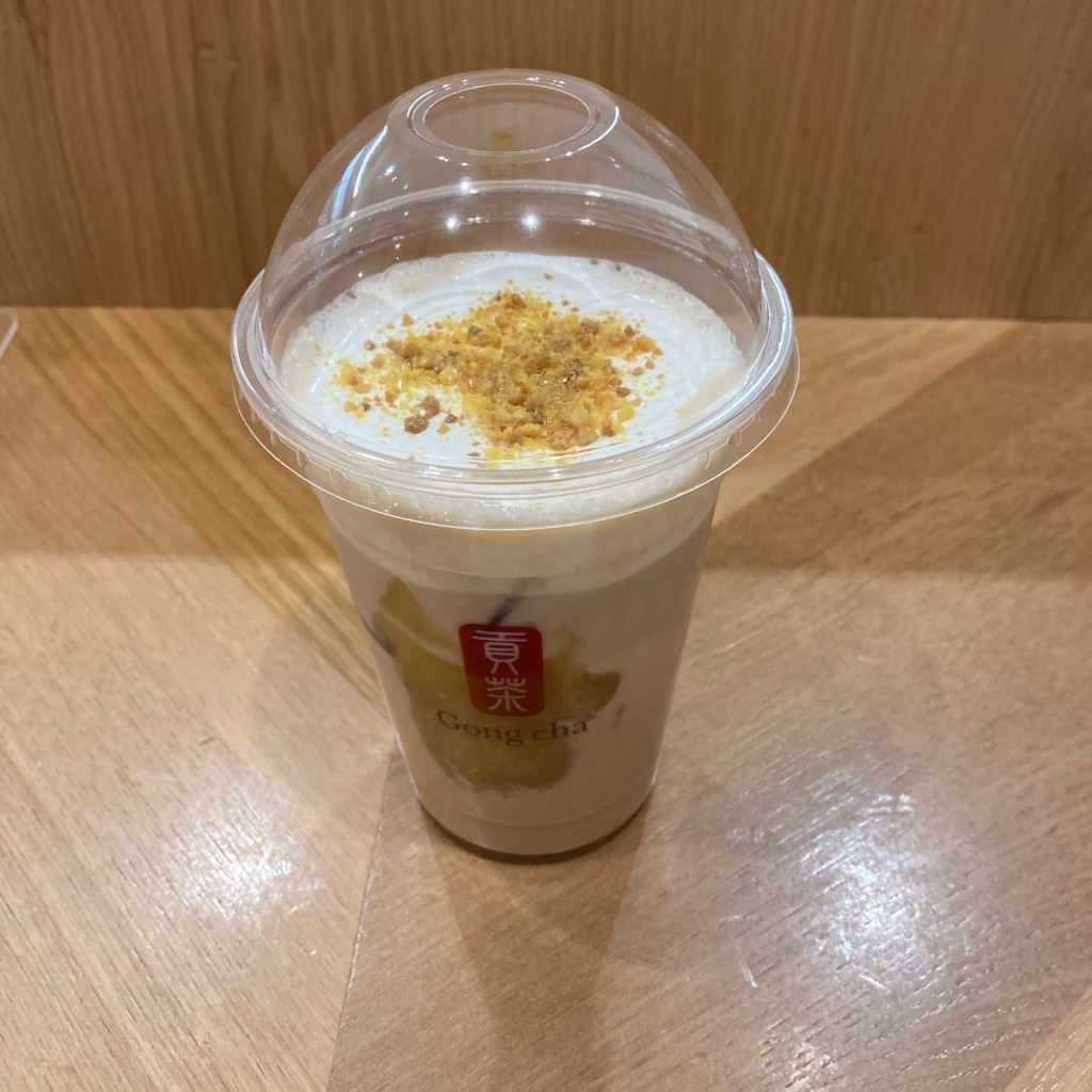 ユーザーが投稿した焼き芋ごくり ミルクティーの写真 - 実際訪問したユーザーが直接撮影して投稿した丸の内タピオカゴンチャ  東京駅 グランルーフ フロント店の写真