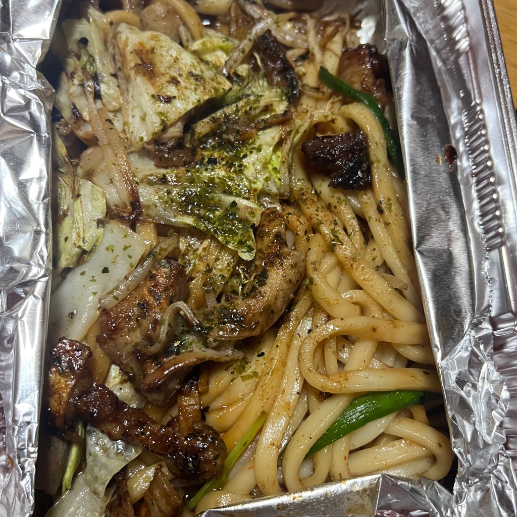 ユーザーが投稿したホルモン焼きうどんの写真 - 実際訪問したユーザーが直接撮影して投稿した水木通鉄板焼き貴八の写真