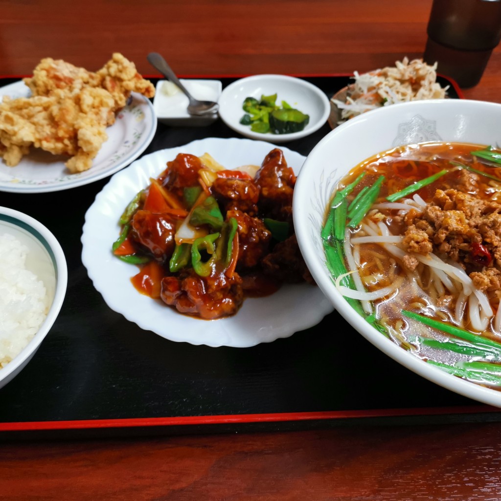 ユーザーが投稿した酢豚定食の写真 - 実際訪問したユーザーが直接撮影して投稿した竹の里台湾料理日月潭の写真