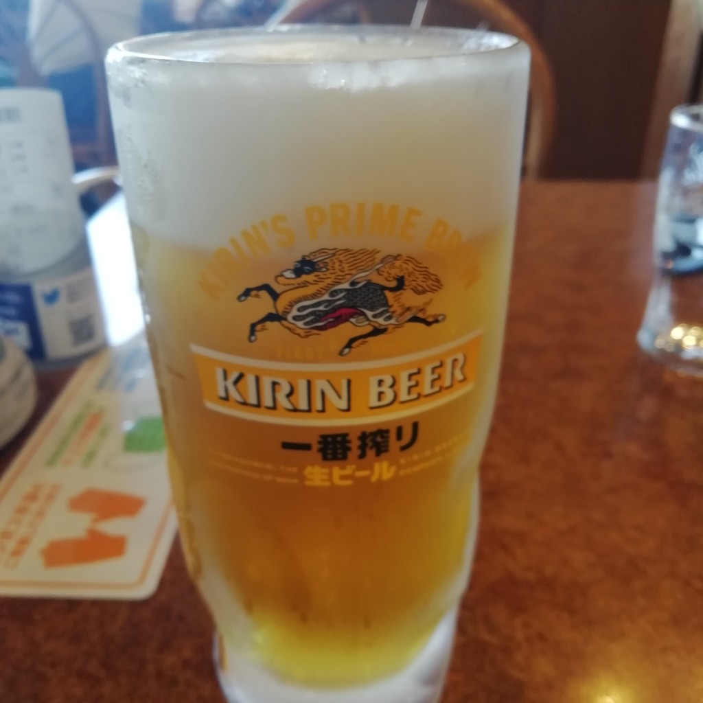 ユーザーが投稿したハッピ生ビールの写真 - 実際訪問したユーザーが直接撮影して投稿した栄町中華料理バーミヤン 小田原駅前店の写真