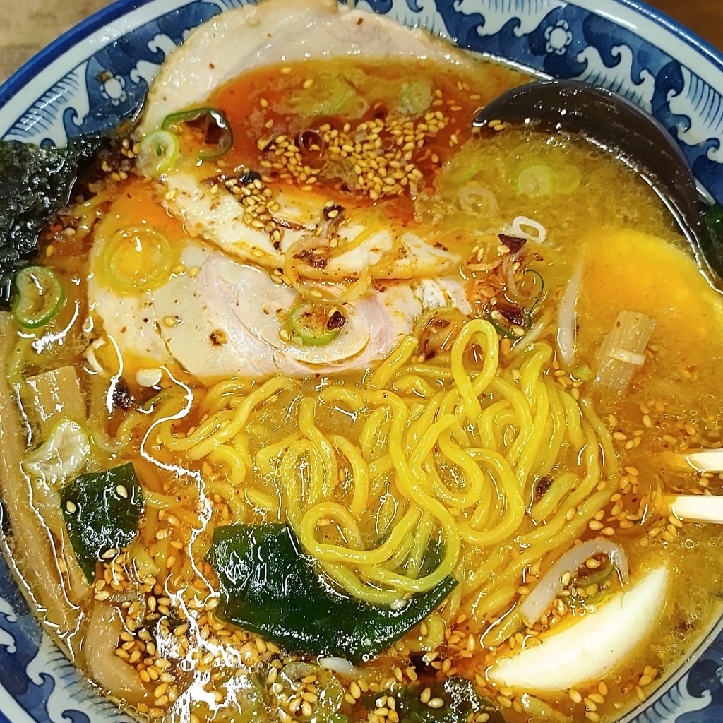 ユーザーが投稿した辛味噌ラーメンの写真 - 実際訪問したユーザーが直接撮影して投稿した菊水元町七条ラーメン専門店ラーメン大将 菊水元町店の写真