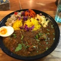 スパイシーチキンカレーZ定食 - 実際訪問したユーザーが直接撮影して投稿した高円寺北カレースパイスカレー 青藍の写真のメニュー情報