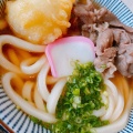 肉うどん - 実際訪問したユーザーが直接撮影して投稿したりんくう往来南うどん釜たけうどん 明石焼 りんくうプレミアムアウトレット店の写真のメニュー情報