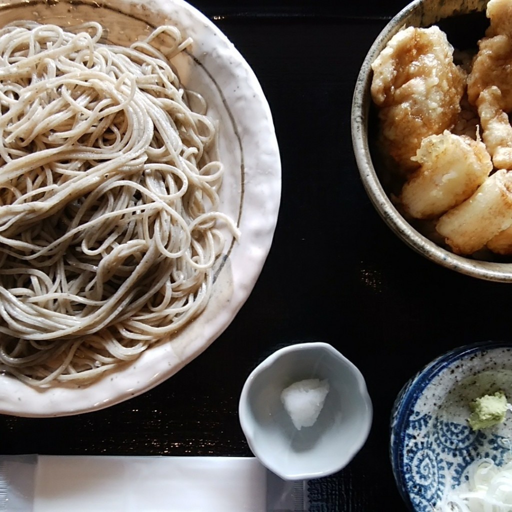 ユーザーが投稿した鶏天丼セットの写真 - 実際訪問したユーザーが直接撮影して投稿した角盤町そば愿屋の写真