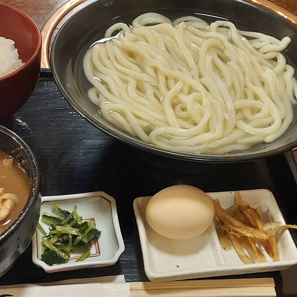 ユーザーが投稿したゆず) 肉つけ定食の写真 - 実際訪問したユーザーが直接撮影して投稿した東心斎橋うどんうどんちり本家 にし家 本店の写真