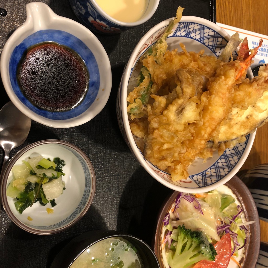 ユーザーが投稿した藍屋天丼膳の写真 - 実際訪問したユーザーが直接撮影して投稿した新西原和食 / 日本料理藍屋 富士吉田店の写真