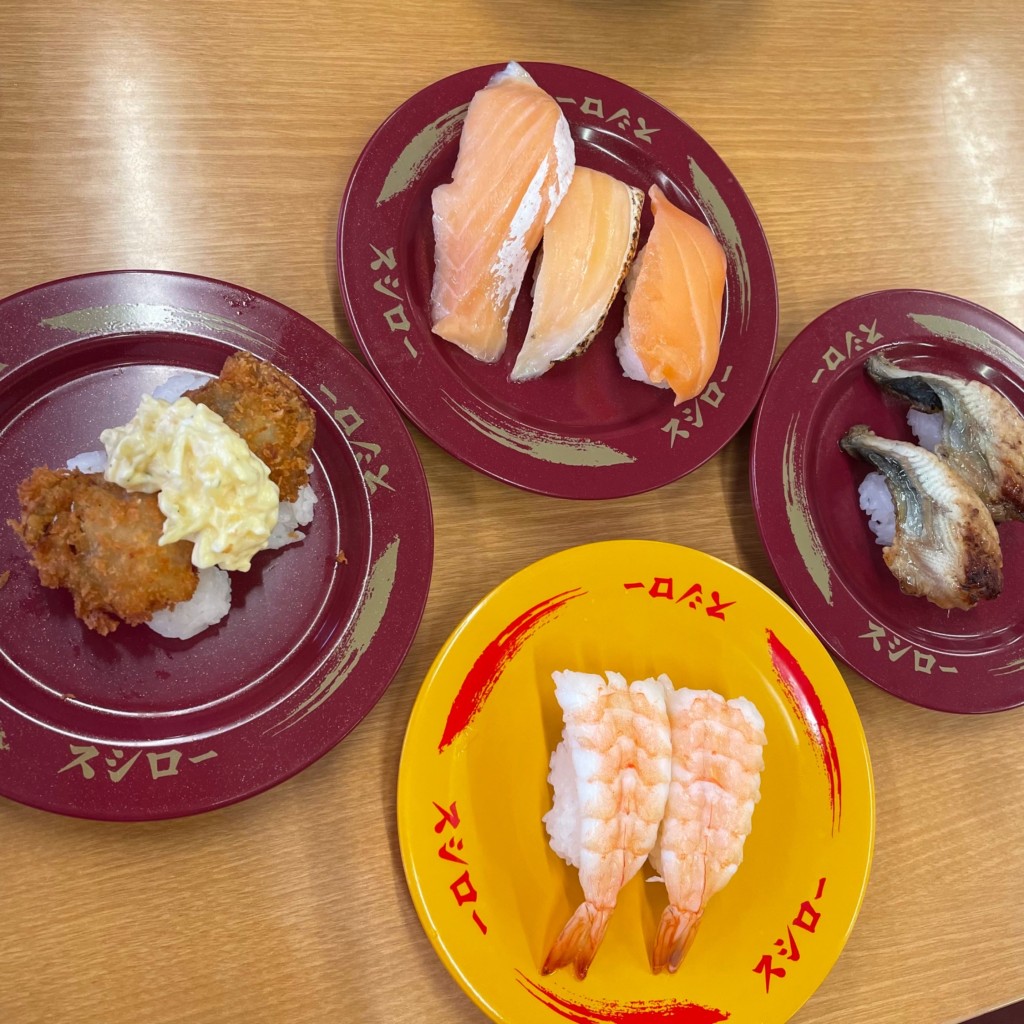 ユーザーが投稿した180円赤皿の写真 - 実際訪問したユーザーが直接撮影して投稿した小堀町回転寿司スシロー 長浜店の写真