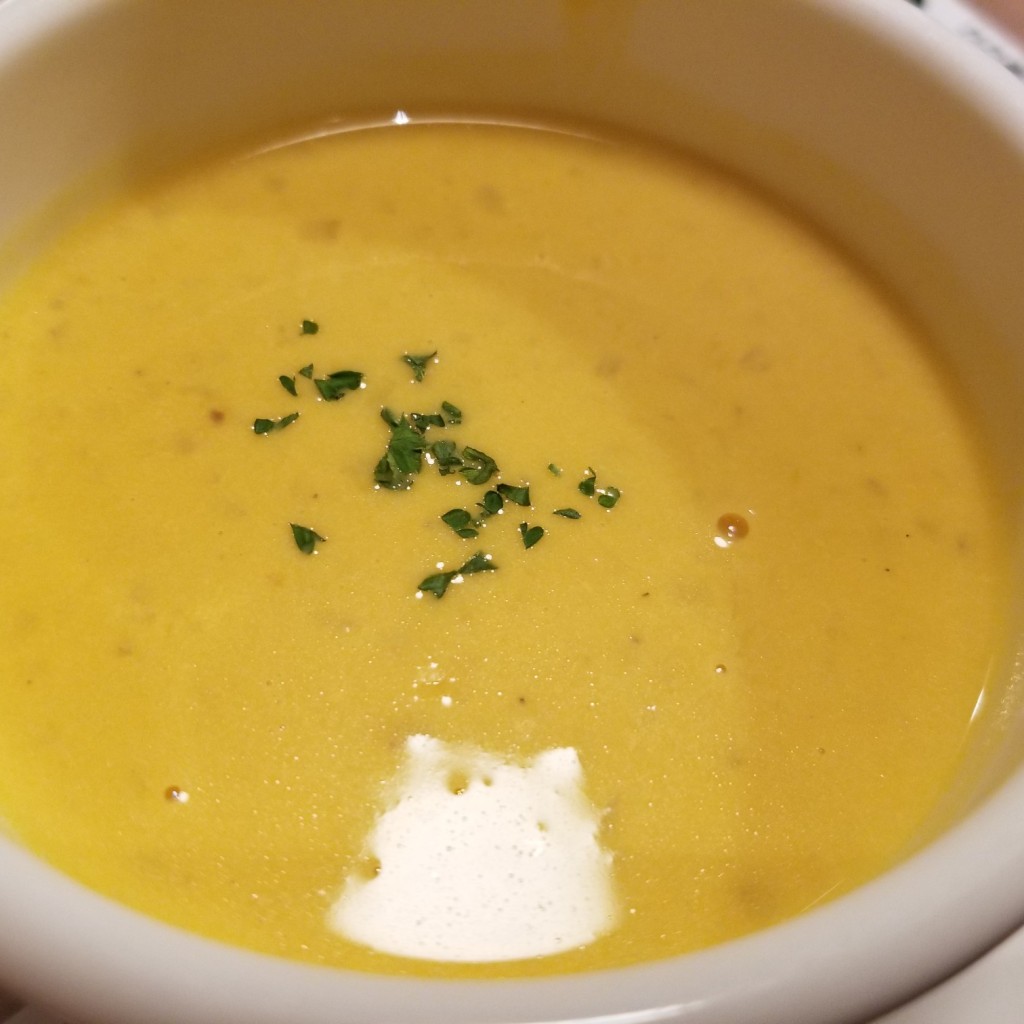 ユーザーが投稿したクリーミーコーンスープの写真 - 実際訪問したユーザーが直接撮影して投稿した篠塚ハンバーグフライングガーデン 邑楽町店の写真