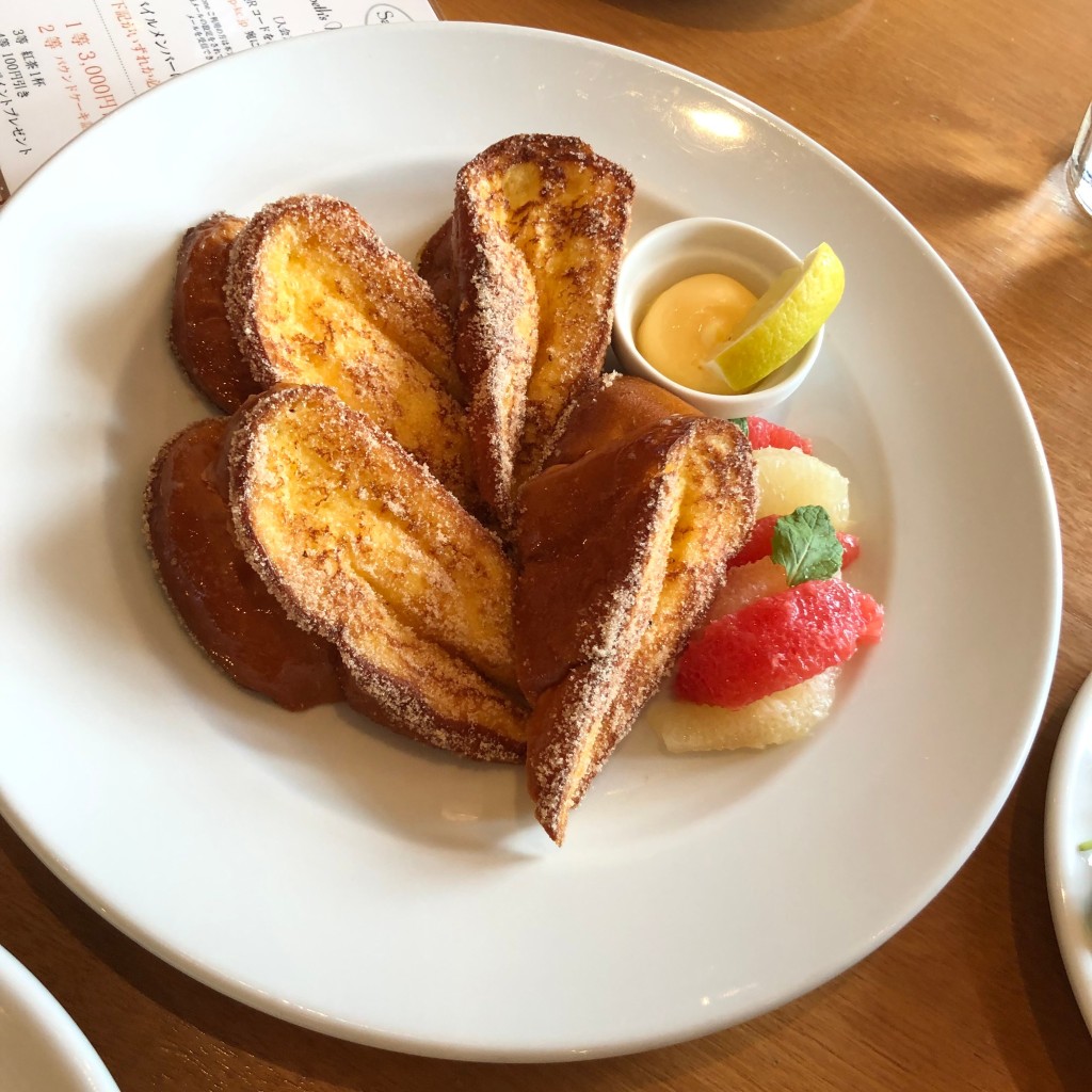 ユーザーが投稿したChurroFrenchToastの写真 - 実際訪問したユーザーが直接撮影して投稿した港南カフェサラベス 品川店の写真