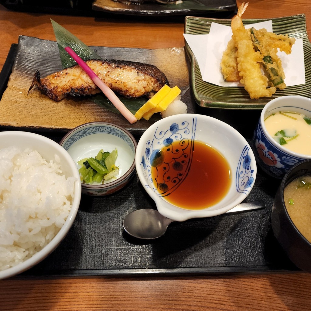 ユーザーが投稿した銀グラ西京焼天プラ膳の写真 - 実際訪問したユーザーが直接撮影して投稿した新川和食 / 日本料理藍屋 三鷹新川店の写真