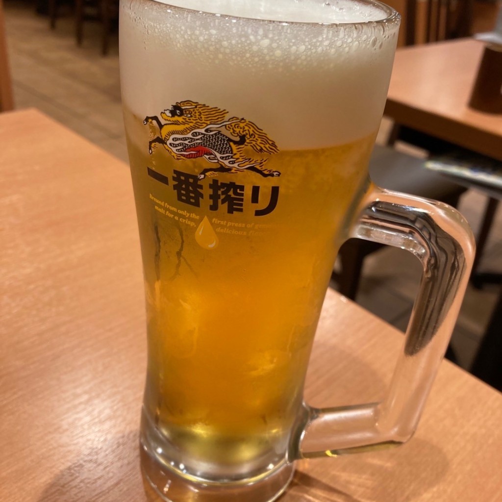 ユーザーが投稿した生ビール290円の写真 - 実際訪問したユーザーが直接撮影して投稿した常盤台中華料理日高屋 上板橋北口店の写真