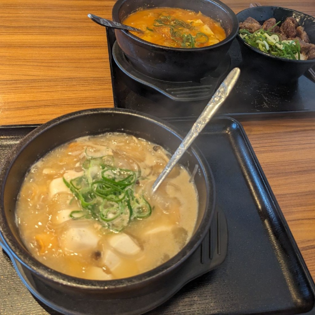 ユーザーが投稿した海鮮スンドゥブ辛くないの写真 - 実際訪問したユーザーが直接撮影して投稿した野口町野口韓国料理韓丼 東加古川店の写真