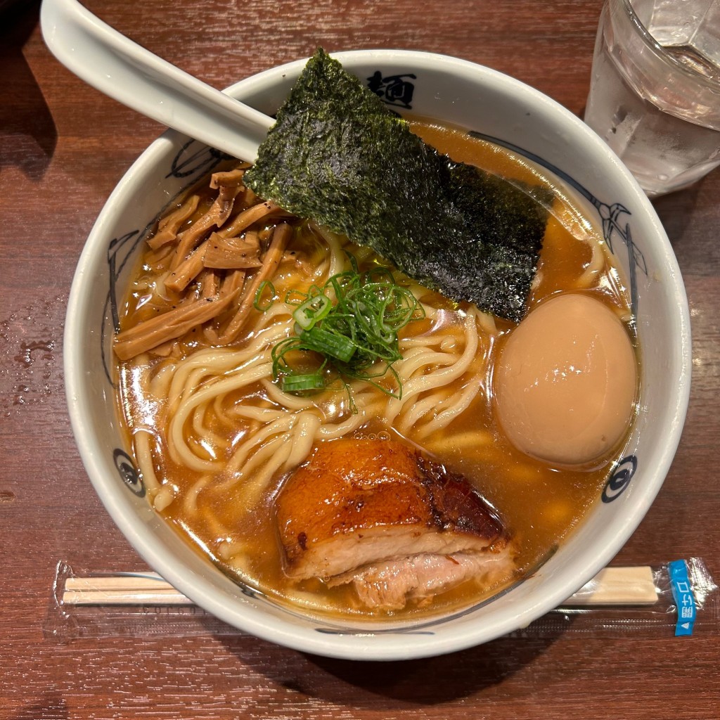 ユーザーが投稿した味玉ら~麺(あっさり)の写真 - 実際訪問したユーザーが直接撮影して投稿した西新宿ラーメン専門店創始 麺屋武蔵の写真