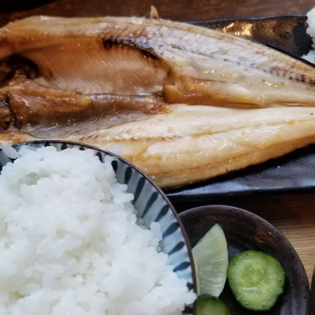 ユーザーが投稿した干物定食 ほっけの写真 - 実際訪問したユーザーが直接撮影して投稿した稲村ガ崎定食屋ヨリドコロの写真