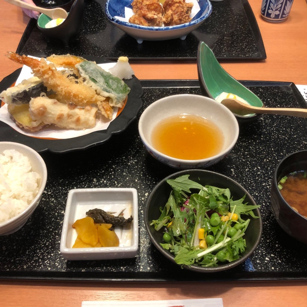 ユーザーが投稿した天ぷらランチの写真 - 実際訪問したユーザーが直接撮影して投稿した下恵土魚介 / 海鮮料理可児かまど本店の写真
