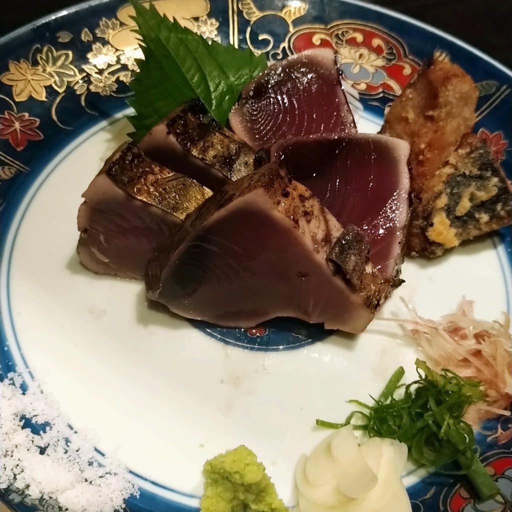 ユーザーが投稿した藁焼きかつを定食の写真 - 実際訪問したユーザーが直接撮影して投稿した浜松町居酒屋わらやき屋 龍馬の塔の写真