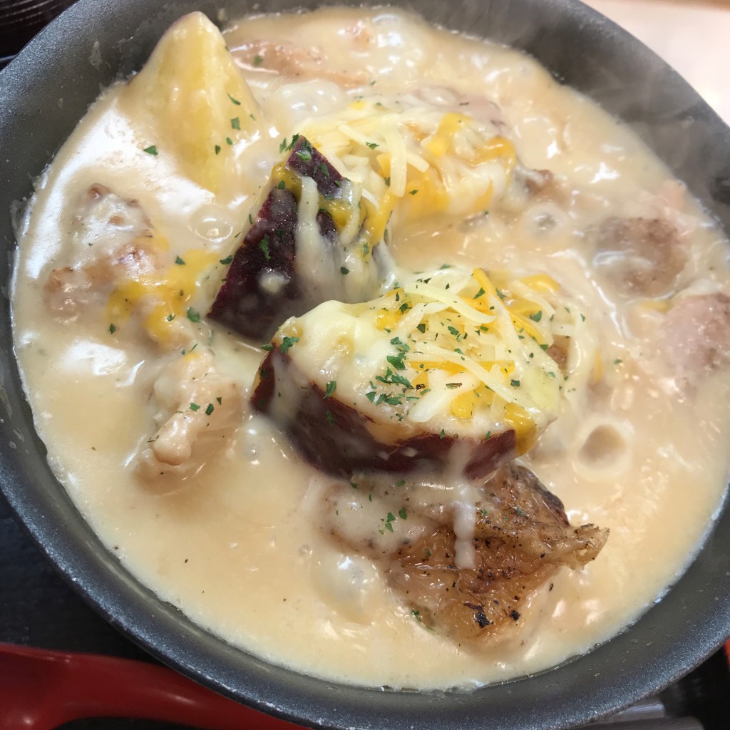 ユーザーが投稿したシュクメルリ定食の写真 - 実際訪問したユーザーが直接撮影して投稿した大街道牛丼松屋 松山大街道店の写真
