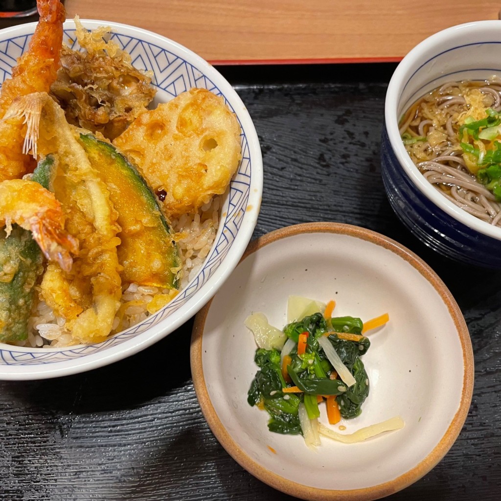 ユーザーが投稿した天丼 麺 鉢の写真 - 実際訪問したユーザーが直接撮影して投稿した上大井ファミリーレストラン夢庵 大井松田店の写真