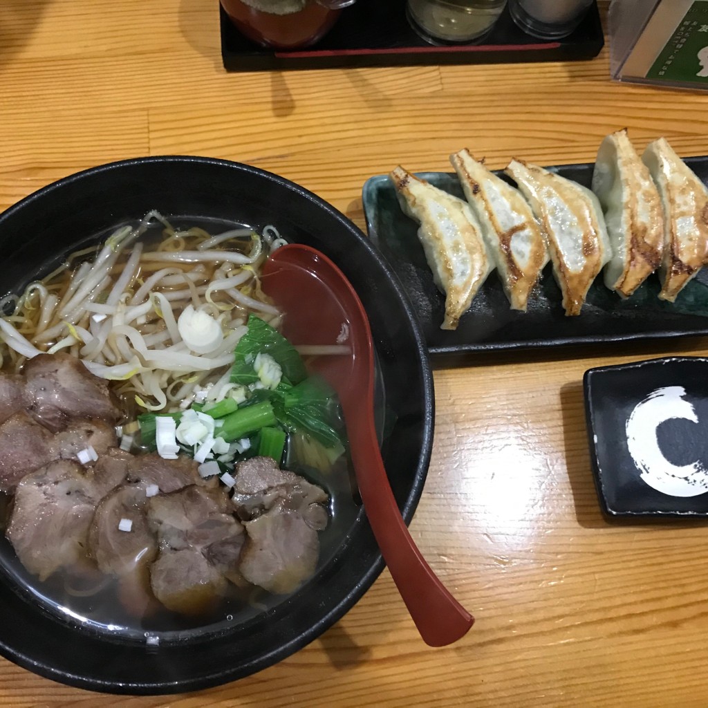 ユーザーが投稿したチャーシュー麺セットの写真 - 実際訪問したユーザーが直接撮影して投稿した市名坂餃子上海餃子館の写真