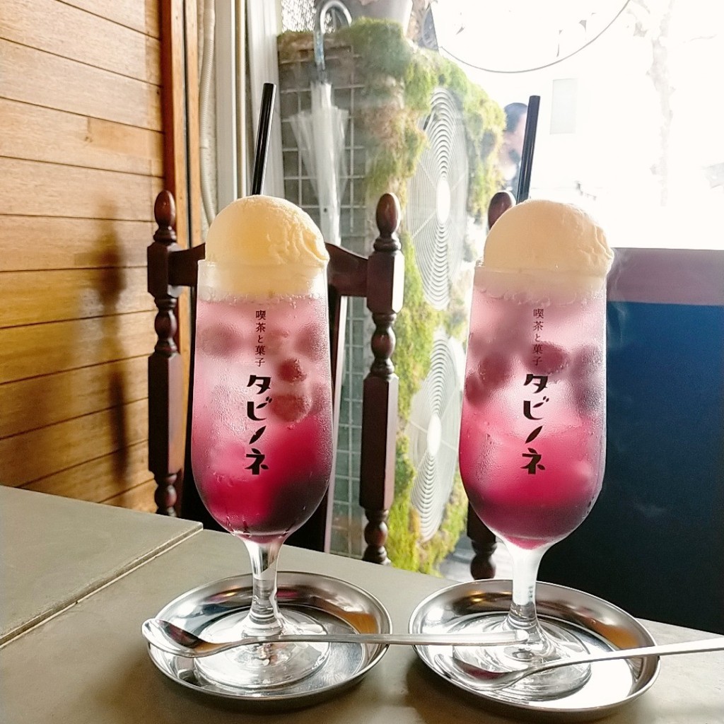 ユーザーが投稿したぶどうソーダの写真 - 実際訪問したユーザーが直接撮影して投稿した中崎西カフェ喫茶と菓子タビノネ 中崎店の写真
