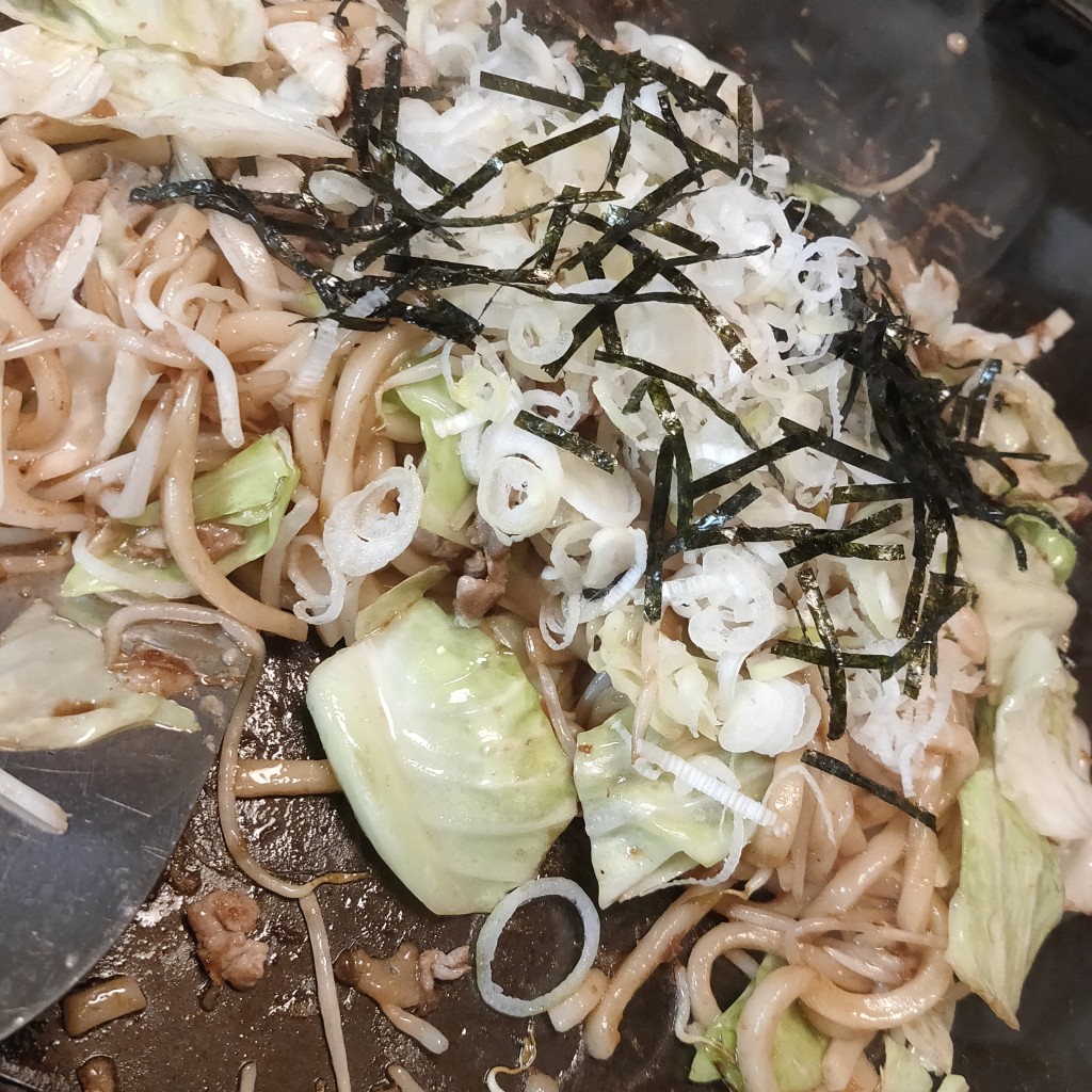 ユーザーが投稿した焼きうどんの写真 - 実際訪問したユーザーが直接撮影して投稿した大沢お好み焼きお好み焼 つむぎの写真