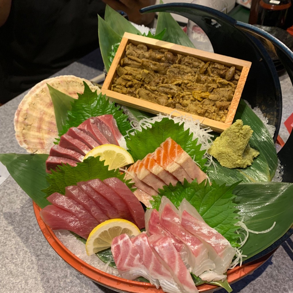 ユーザーが投稿した漁港直送刺身盛 竹の写真 - 実際訪問したユーザーが直接撮影して投稿した加治屋町寿司薩摩味市場極の写真