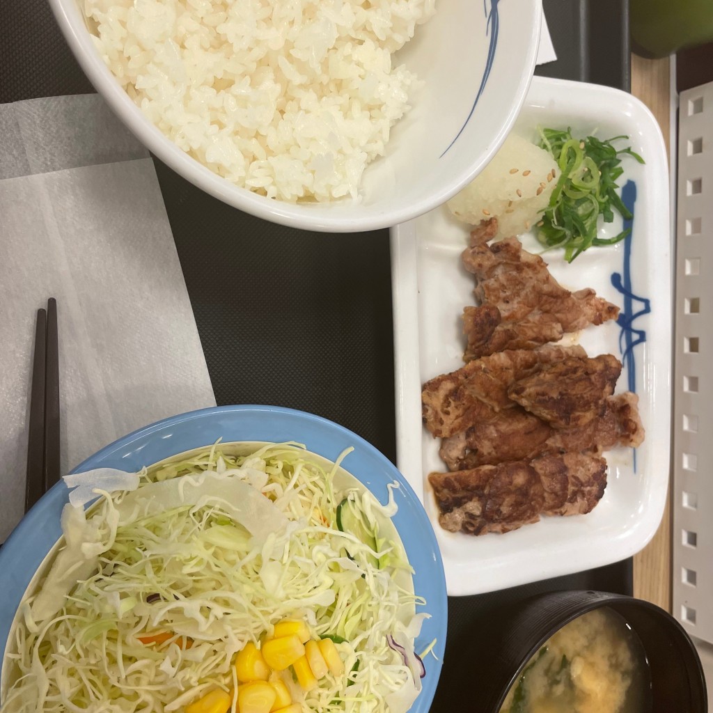 ユーザーが投稿した厚切り焼肉定食の写真 - 実際訪問したユーザーが直接撮影して投稿した西葛西牛丼松屋 西葛西店の写真