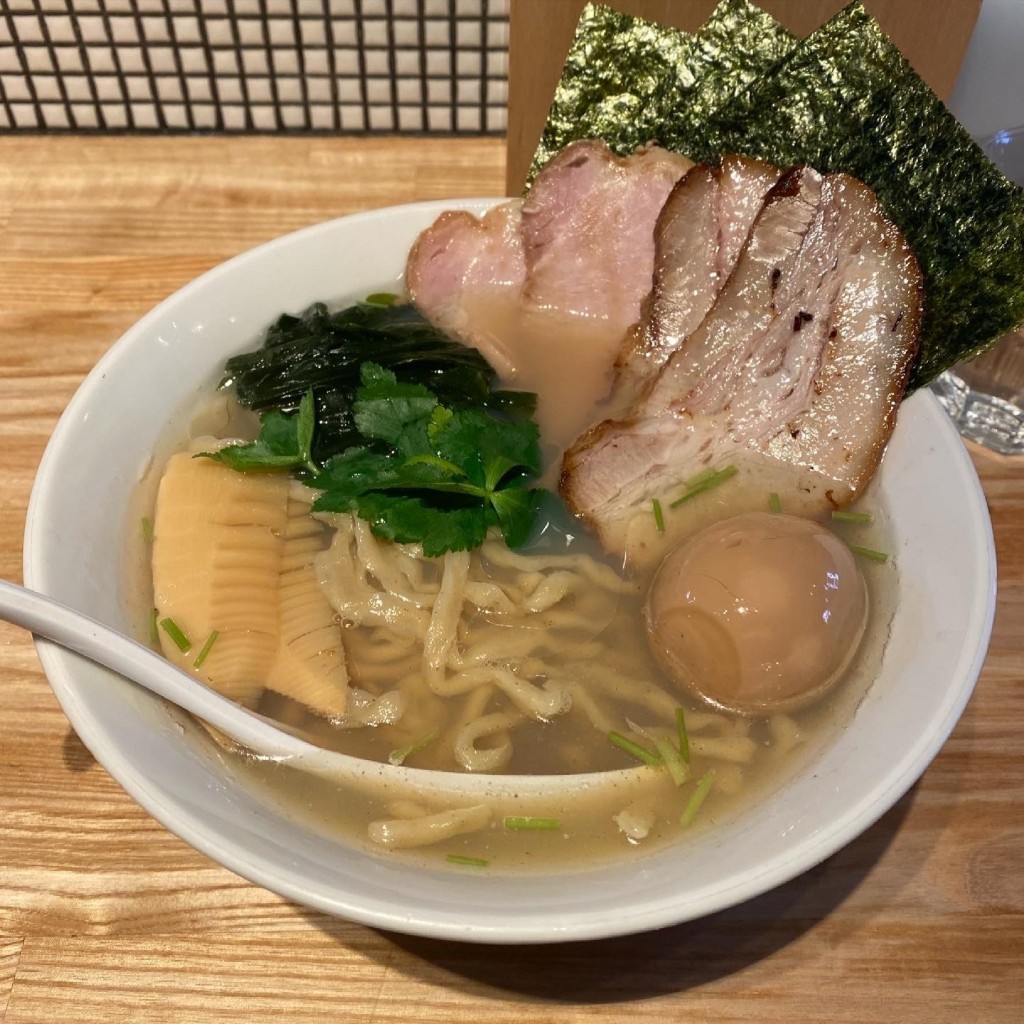 ユーザーが投稿した全部入り貝塩ラーメンの写真 - 実際訪問したユーザーが直接撮影して投稿した蔵前ラーメン / つけ麺らーめん改の写真