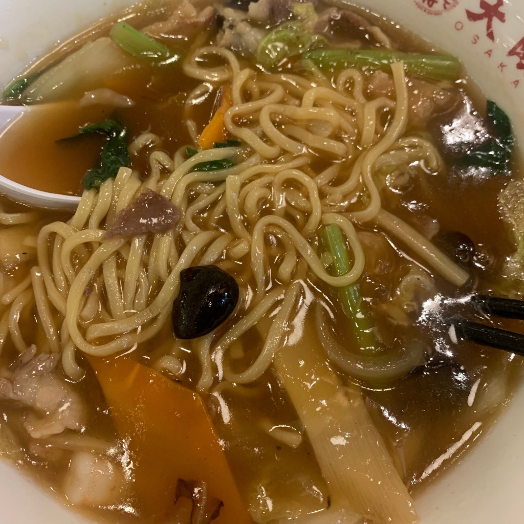 ユーザーが投稿した五目あんかけラーメンの写真 - 実際訪問したユーザーが直接撮影して投稿した東浜餃子大阪王将 博多ゆめタウン店の写真