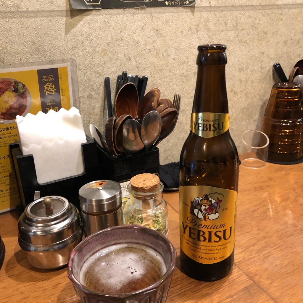 ユーザーが投稿したビールの写真 - 実際訪問したユーザーが直接撮影して投稿した百人町カレーSPICY CURRY 魯珈の写真