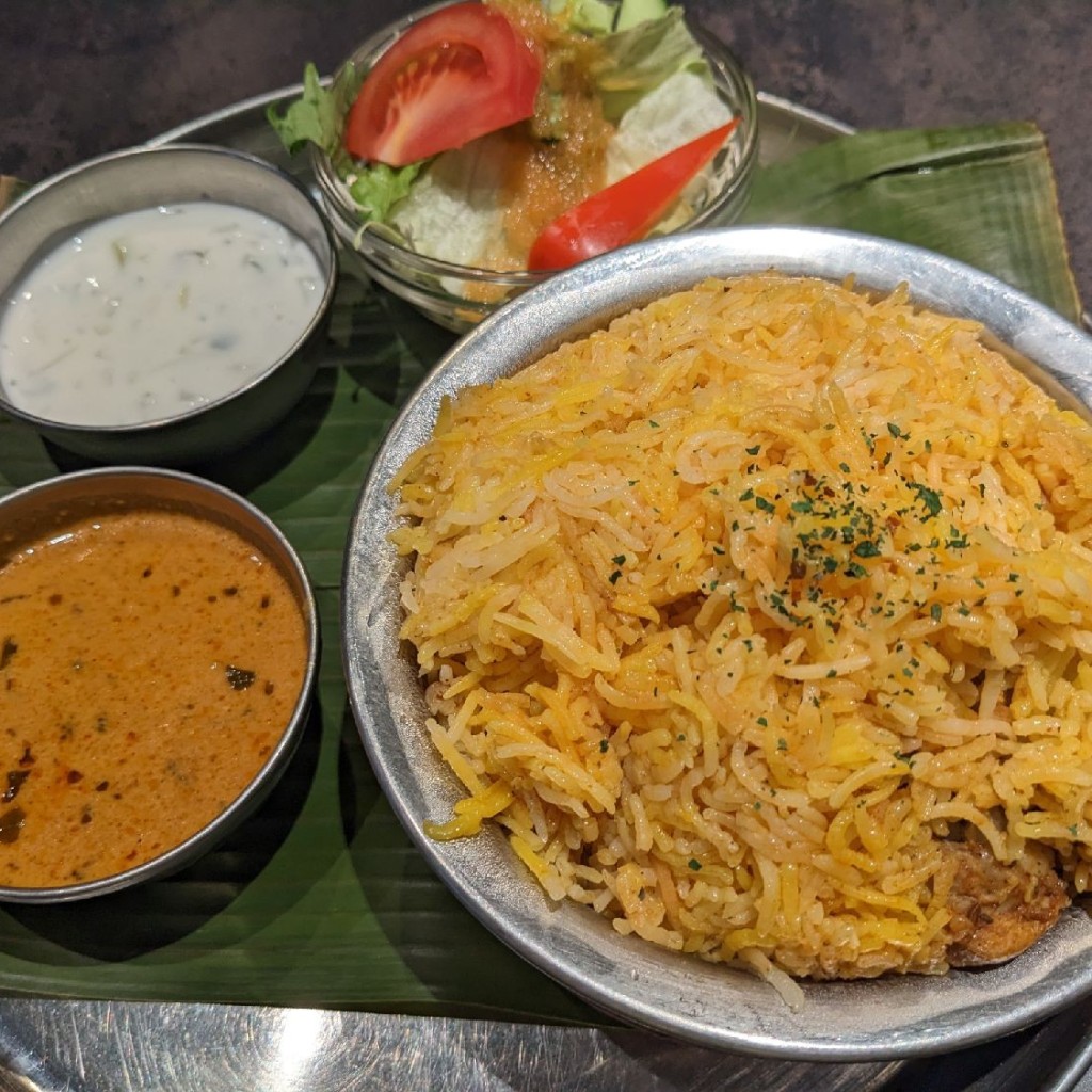 ユーザーが投稿したBiriyani Lunchの写真 - 実際訪問したユーザーが直接撮影して投稿した今泉インド料理106 サウスインディアン 福岡天神店の写真