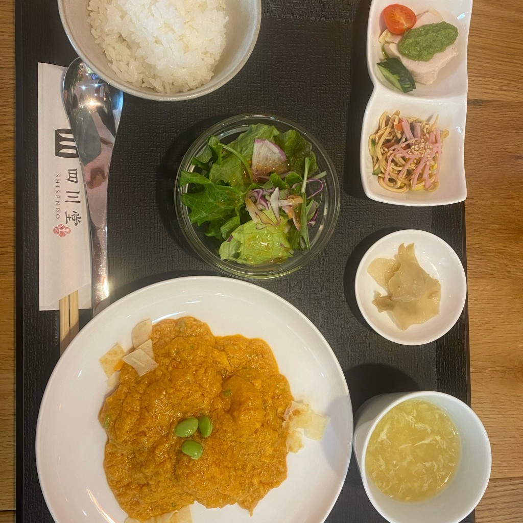 ユーザーが投稿したエビチリランチの写真 - 実際訪問したユーザーが直接撮影して投稿した阿賀南中華料理中華料理の四川堂の写真