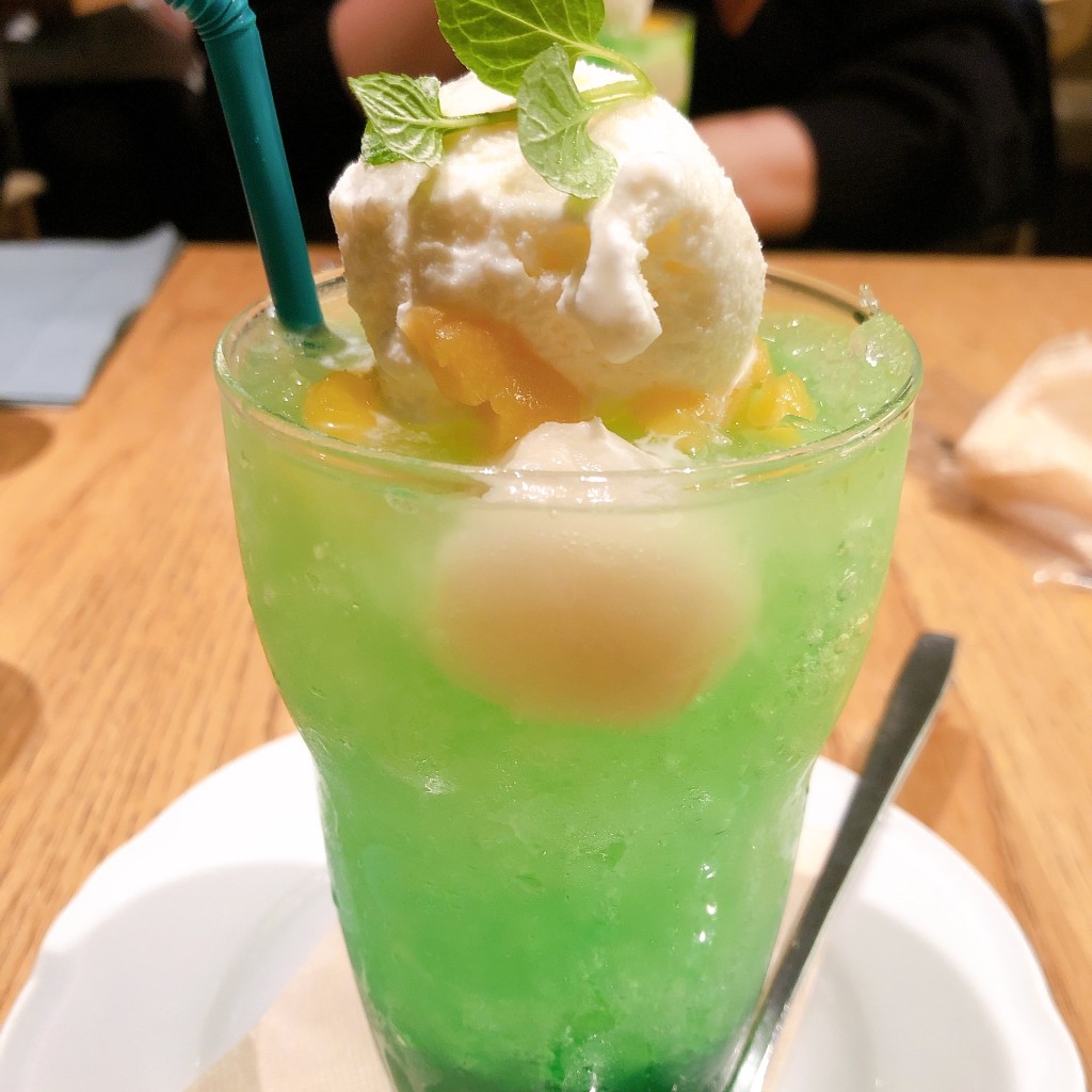 ユーザーが投稿したクリームソーダの写真 - 実際訪問したユーザーが直接撮影して投稿した西新宿タイ料理マンゴツリーカフェ 新宿の写真