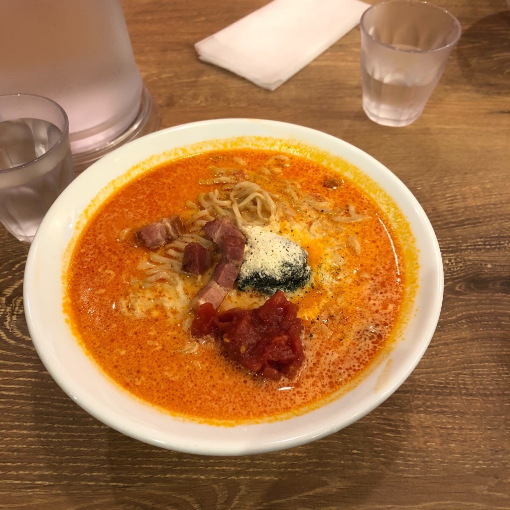 実際訪問したユーザーが直接撮影して投稿した新西原ラーメン専門店トマトラーメンあうわ 河口湖インター店の写真