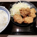 唐揚げ定食 - 実際訪問したユーザーが直接撮影して投稿した榴岡牛丼吉野家 仙台駅東口店の写真のメニュー情報