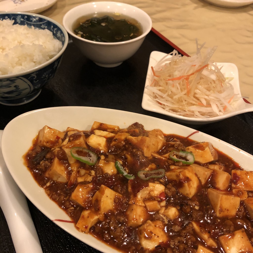 ユーザーが投稿した麻婆豆腐定食の写真 - 実際訪問したユーザーが直接撮影して投稿した寺山町中華料理明健酒家の写真