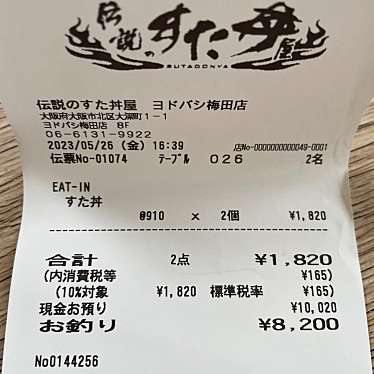 伝説のすた丼屋 ヨドバシ梅田店のundefinedに実際訪問訪問したユーザーunknownさんが新しく投稿した新着口コミの写真
