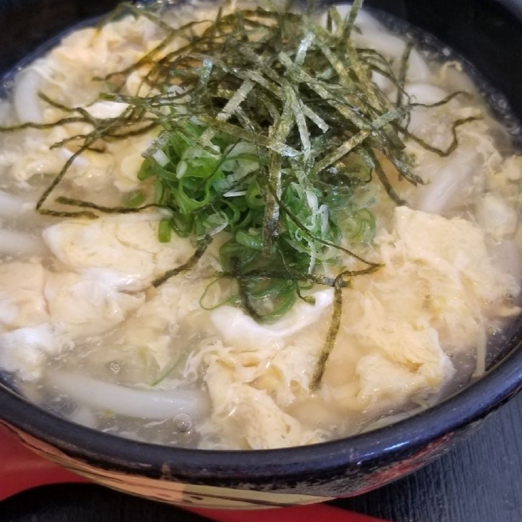 ユーザーが投稿したたまごうどんの写真 - 実際訪問したユーザーが直接撮影して投稿した津賀町定食屋わかKARAさつき温泉店の写真