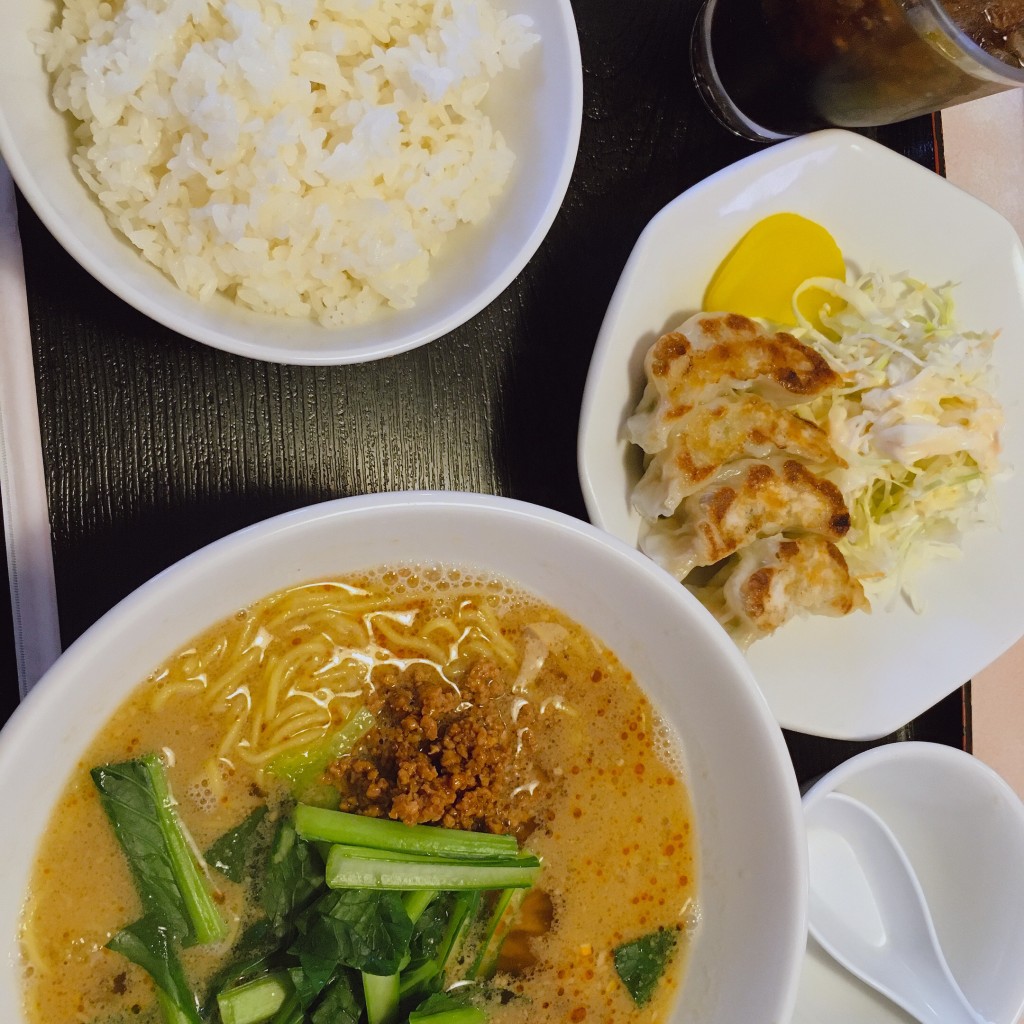 ユーザーが投稿した日替り定食(坦々麺)の写真 - 実際訪問したユーザーが直接撮影して投稿した山越中華料理四川飯店の写真