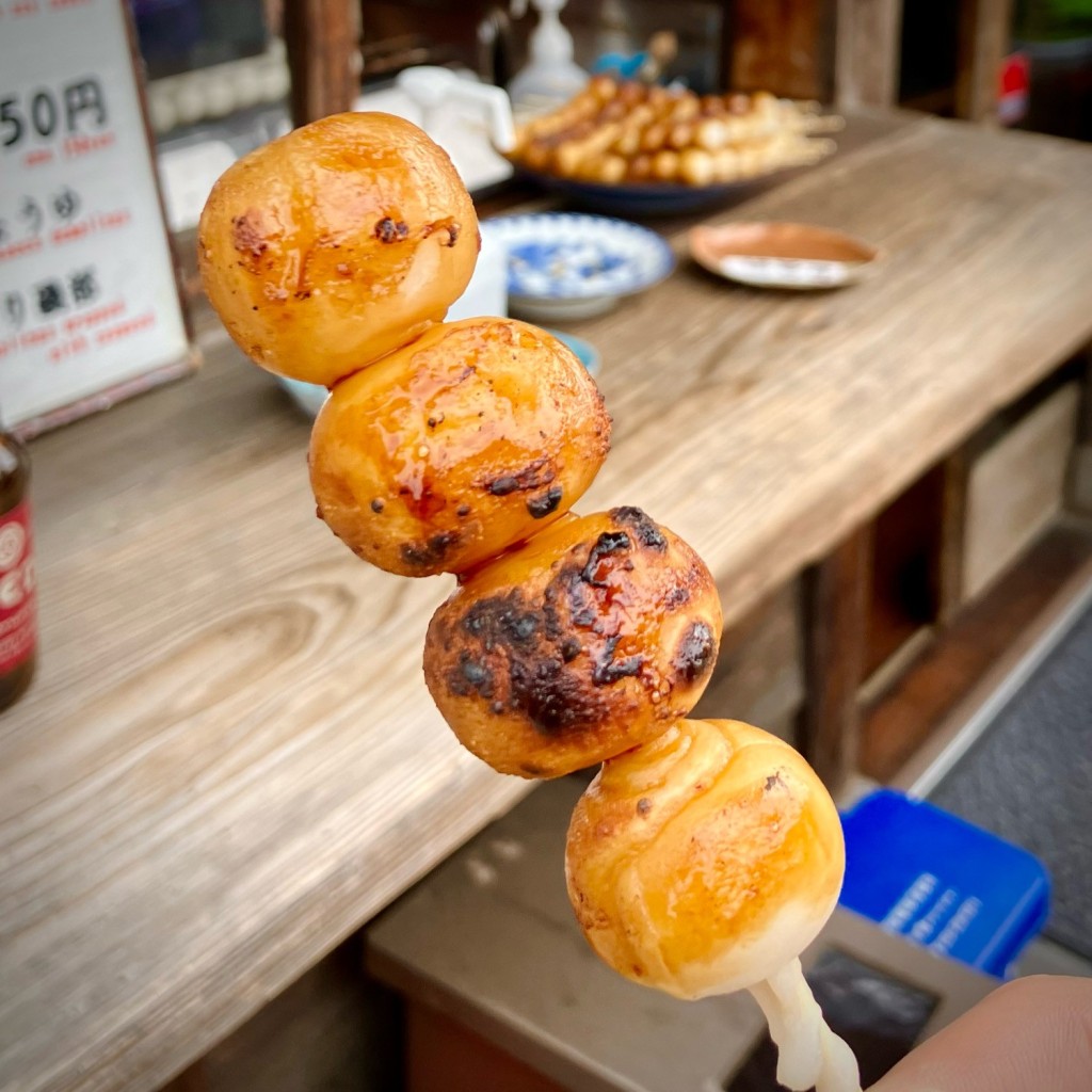 ユーザーが投稿した川越焼きだんご しょうゆの写真 - 実際訪問したユーザーが直接撮影して投稿した幸町和カフェ / 甘味処甘味茶房 かすがの写真