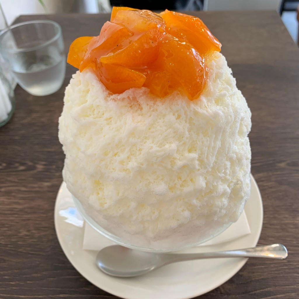 ユーザーが投稿した金柑バニラかき氷の写真 - 実際訪問したユーザーが直接撮影して投稿した八幡山カフェnice&warmの写真