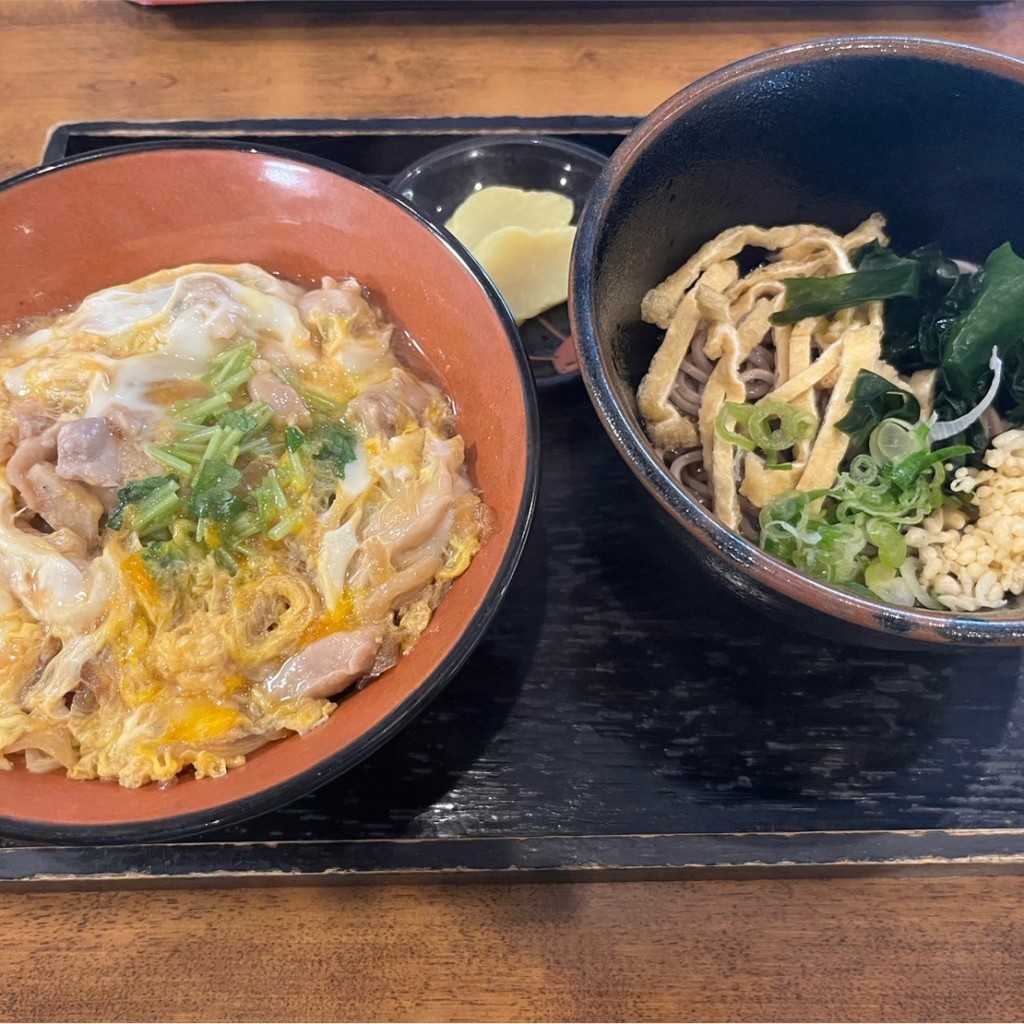 ユーザーが投稿した親子丼定食の写真 - 実際訪問したユーザーが直接撮影して投稿した岡本そば味憩い 甲南そばの写真