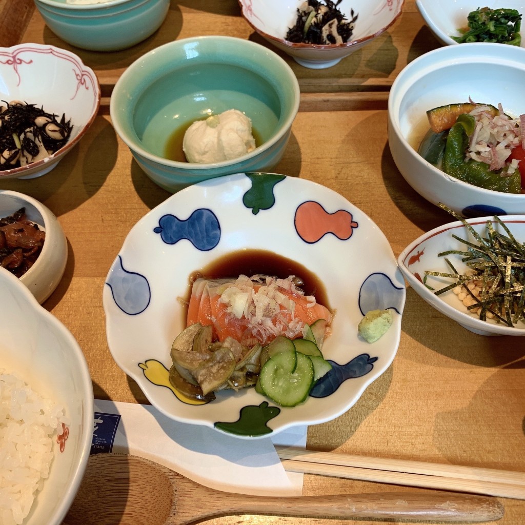 ユーザーが投稿したLunchサーモン茶漬膳の写真 - 実際訪問したユーザーが直接撮影して投稿した日本橋室町居酒屋菜な の写真