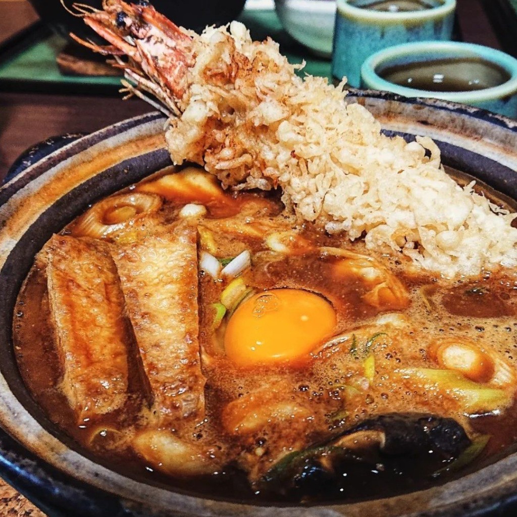 ユーザーが投稿した天ぷら味噌煮込みうどんの写真 - 実際訪問したユーザーが直接撮影して投稿した木曽川町黒田うどん盛喜の写真