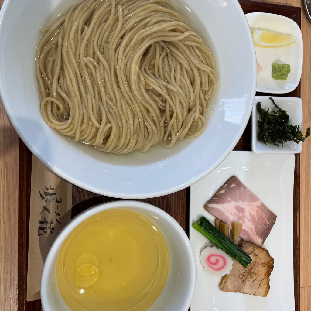 ユーザーが投稿した昆布水つけ麺の写真 - 実際訪問したユーザーが直接撮影して投稿した牛川通つけ麺専門店ラーメン 歩く花の写真