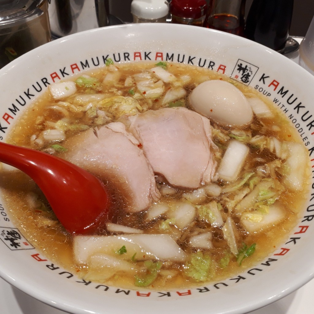 ユーザーが投稿した煮玉子ラーメンの写真 - 実際訪問したユーザーが直接撮影して投稿した西中島ラーメン専門店どうとんぼり神座 エキマルシェ 新大阪店の写真