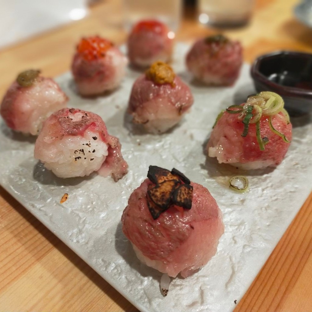 ユーザーが投稿した肉手継寿司の写真 - 実際訪問したユーザーが直接撮影して投稿した堂山町居酒屋大衆酒場 むにの写真