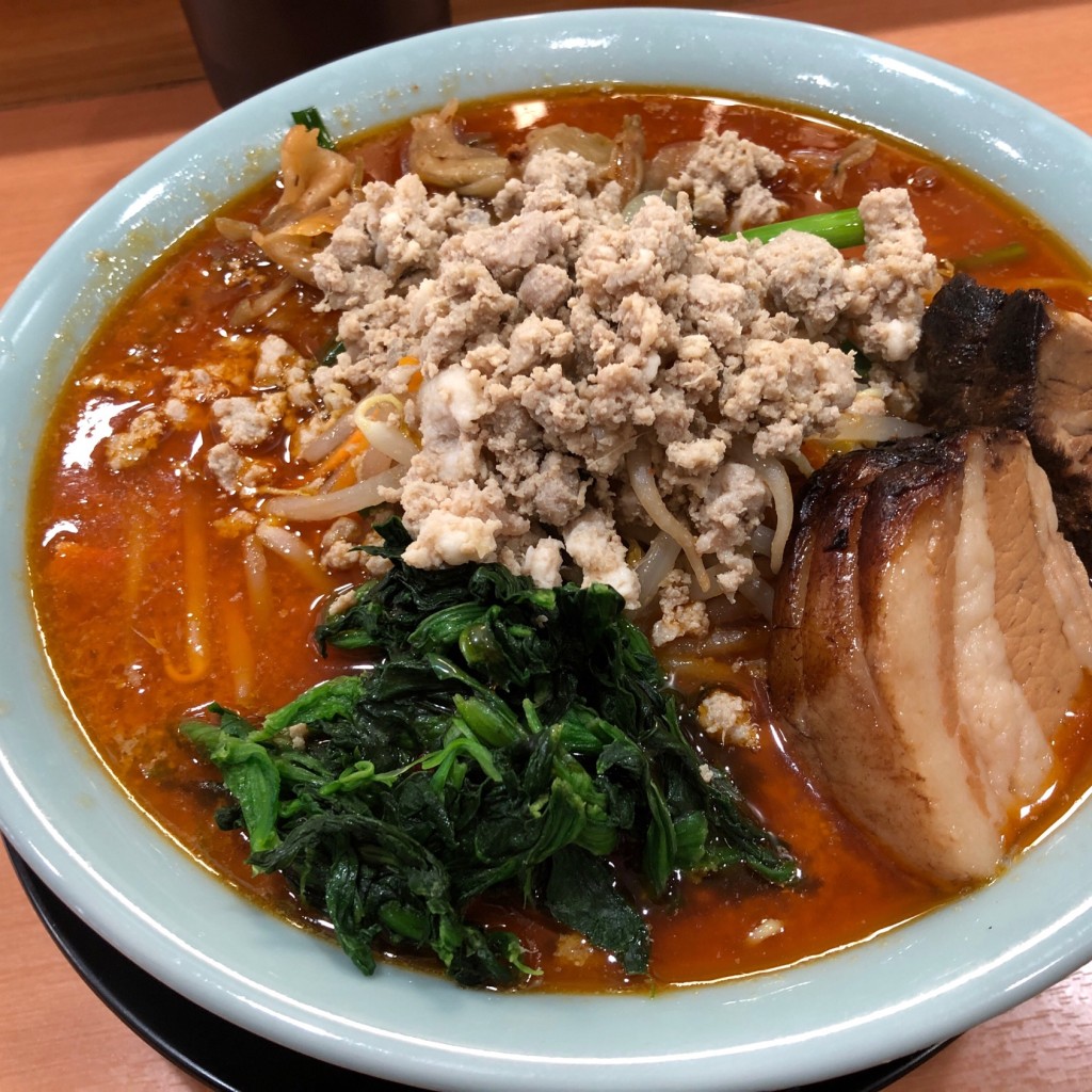 ユーザーが投稿したピリ辛担々麺の写真 - 実際訪問したユーザーが直接撮影して投稿した元寺町ラーメン専門店ラーメン入江屋の写真