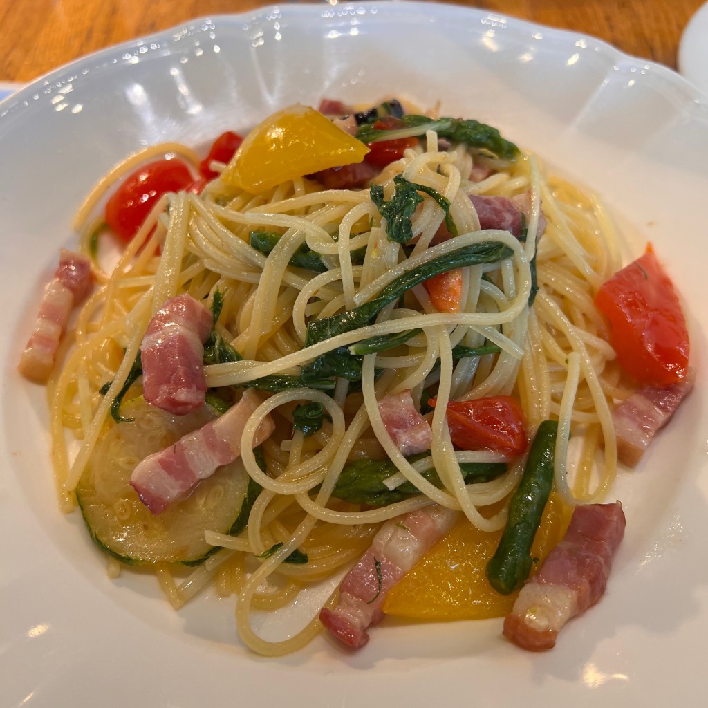ユーザーが投稿したベーコン野菜スパゲッティの写真 - 実際訪問したユーザーが直接撮影して投稿した甲子園三保町洋食神戸屋レストラン 甲子園店の写真